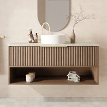Merewether 1200mm Wall Hung Single Vanity with Solid Surface Countertop